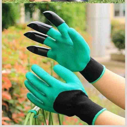 Green Garden Gloves with Claws for Women and Men Both Hands Gardening Work