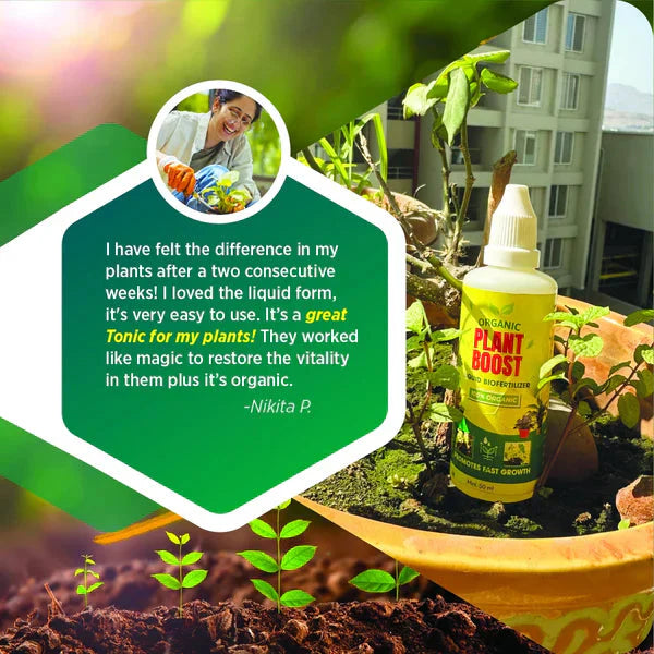 Plant Boost Liquid Biofertilizer for All Crops,Organic (BUY 1 GET 3 FREE)