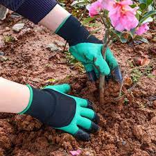 Green Garden Gloves with Claws for Women and Men Both Hands Gardening Work